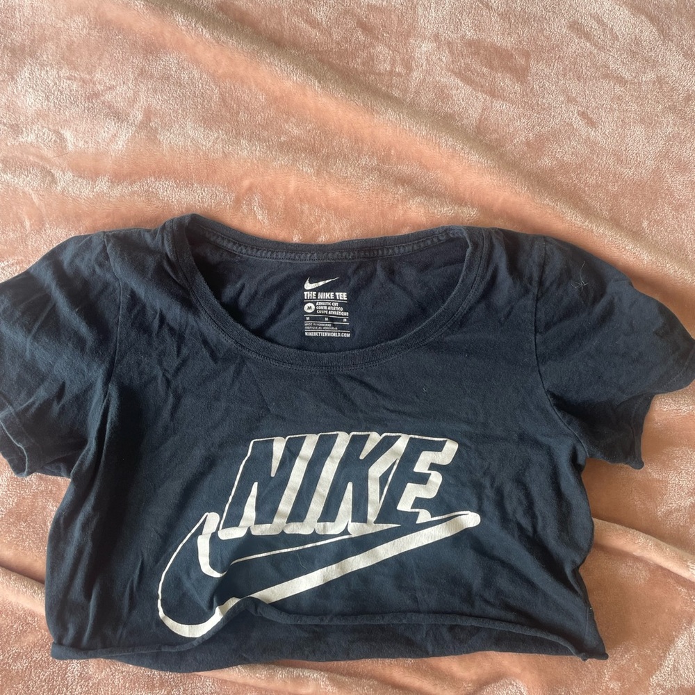Nike Black Cropped Top